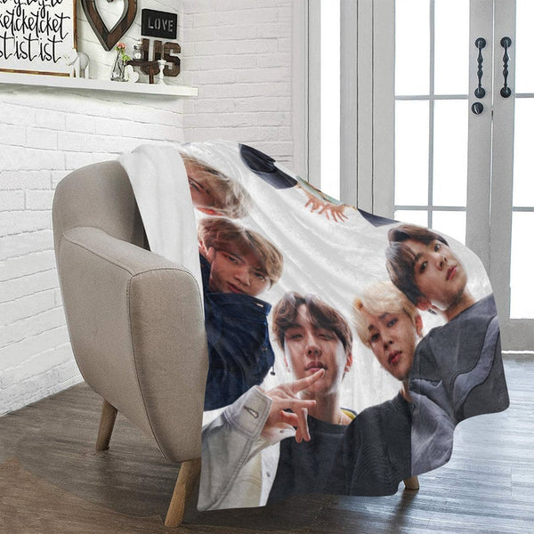 BTS] Cute Close Up Face Blanket - Kpop FTW