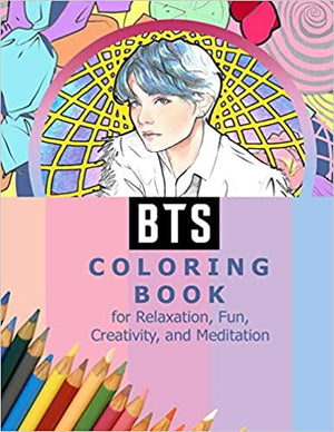 BTS Coloring Book for Relaxation, Fun, Creativity, and Meditation