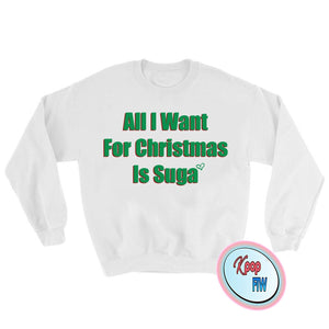 BTS Shirt All I want for Christmas is Suga BTS Kpop Crewneck Sweatshirt/Christmas Gift Black Friday BTS gift/ christmas gift - Kpop FTW
