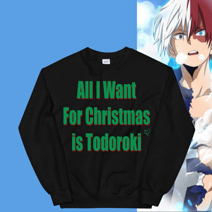 My Hero Academia Inspired "All I Want For Christmas is Todoroki" Sweater BNHA Christmas Gift / Christmas Sweater Anime Shirt - Kpop FTW
