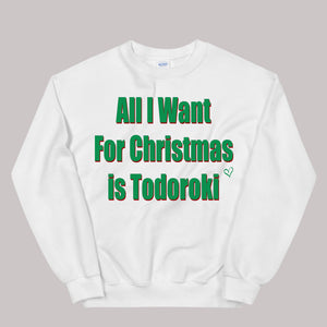 My Hero Academia Inspired "All I Want For Christmas is Todoroki" Sweater BNHA Christmas Gift / Christmas Sweater Anime Shirt - Kpop FTW